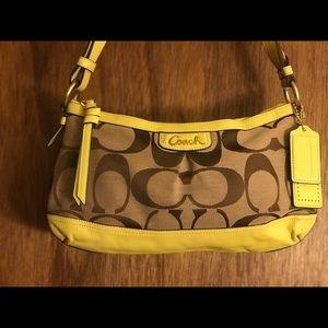 Coach Yellow and Tan Purse